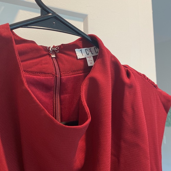 TCEC smocked burgundy dress NWT - Picture 4 of 5